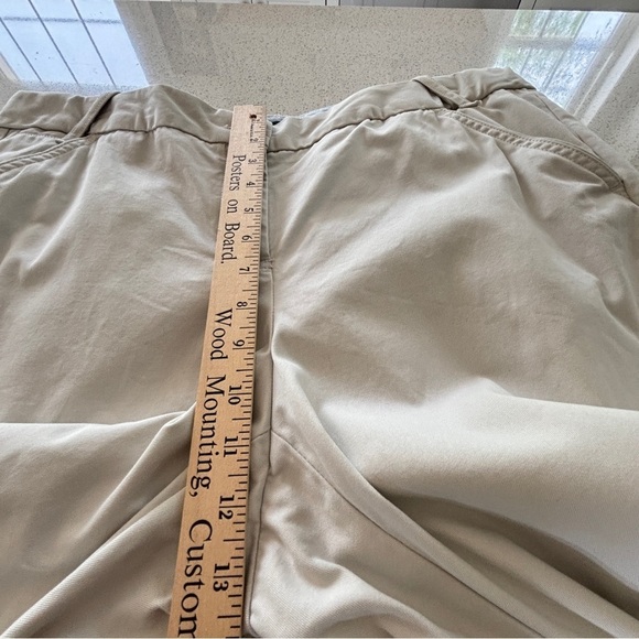 Lands' End Capri Pants Plus Size 18 Khaki 100% Cotton Classic Preppy Chinos - Picture 10 of 15